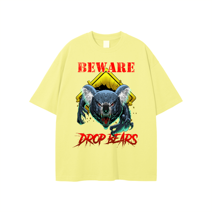 Beware Drop Bear Classic Light Yellow Tee