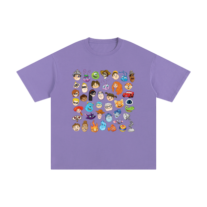 Watercolour Disney Pixar Protagonist Icons Paris Purple Classic Tee, Toy Story, A Bug’s Life, Monsters, Inc., Finding Nemo, The Incredibles, Cars, Ratatouille, WALL-E, Up, Brave, Inside Out, The Good Dinosaur, Coco, Onward, Soul, Luca, Turning Red, Elemental, Elio, Hoppers, Gatto