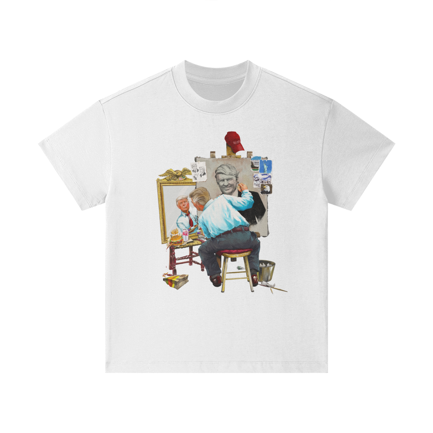 Donald Trump Triple Self Portrait Classic White Kids' Tee