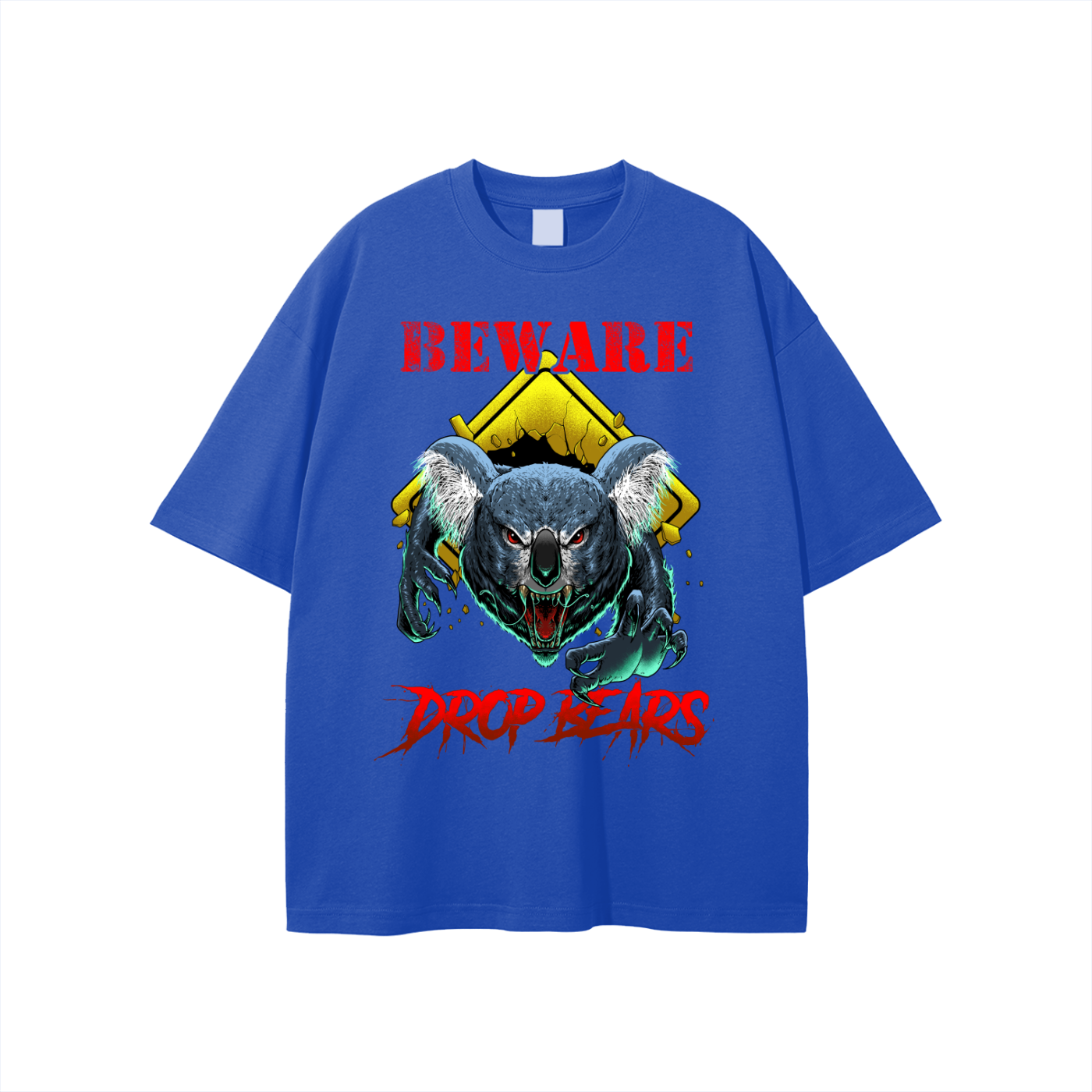 Beware Drop Bear Classic Cerulean Blue Tee