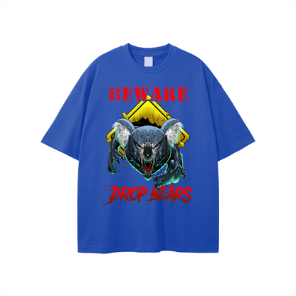 Beware Drop Bear Classic Cerulean Blue Tee