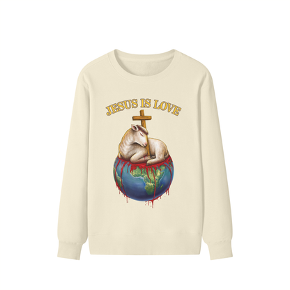 Jesus Is Love Classic Light Khaki Sweatshirt