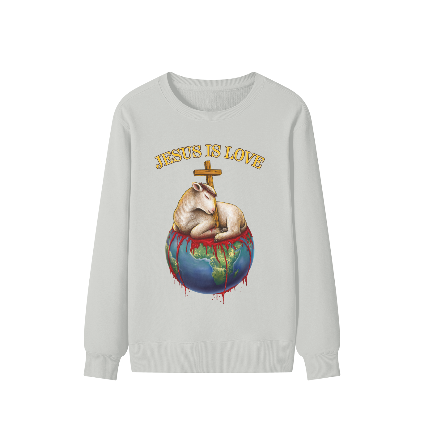 Jesus Is Love Classic Sage Grey Sweatshirt
