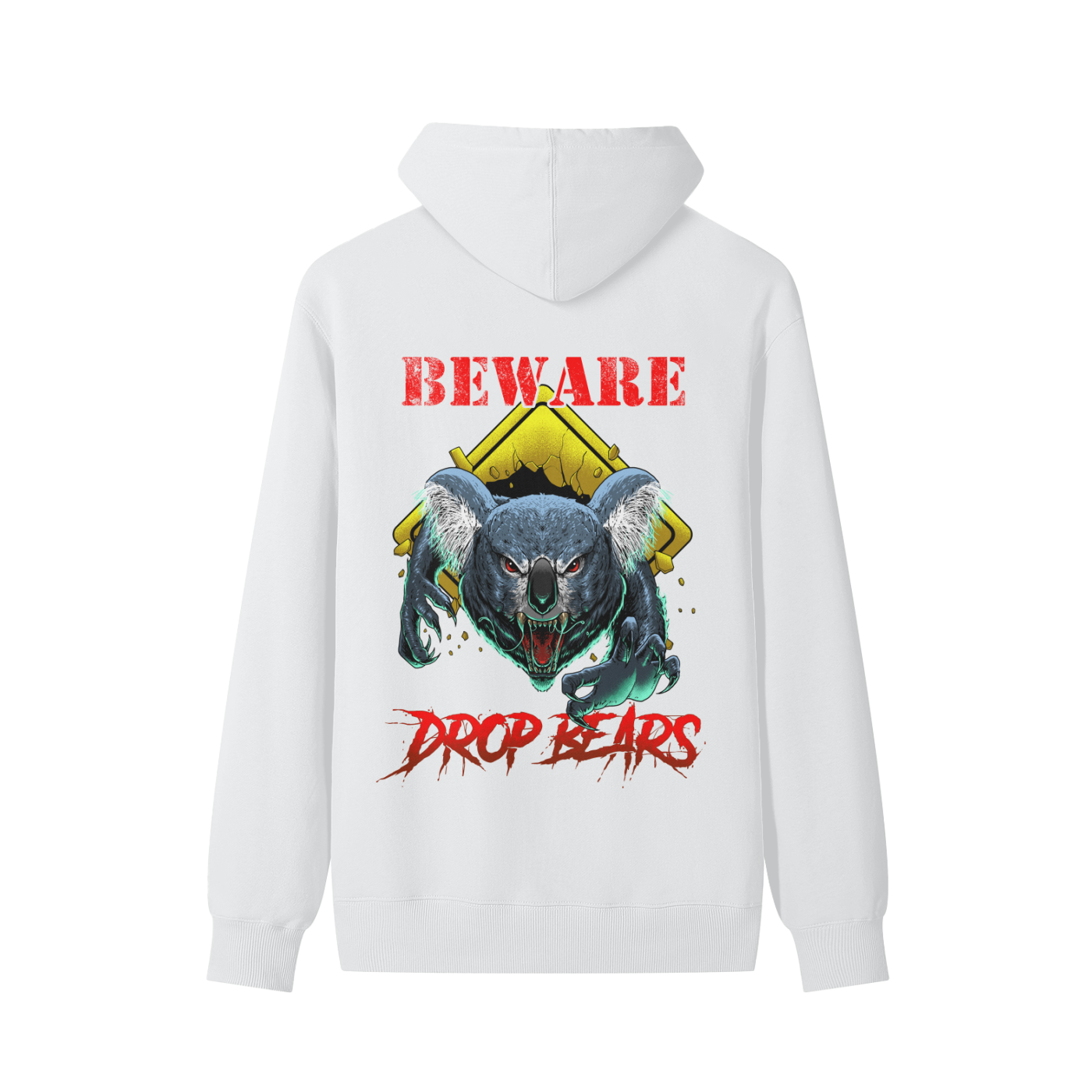Beware Drop Bear Classic White Hoodie