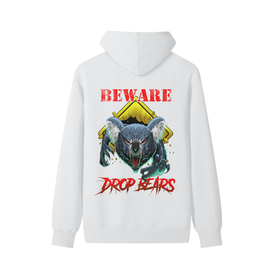 Beware Drop Bear Classic White Hoodie