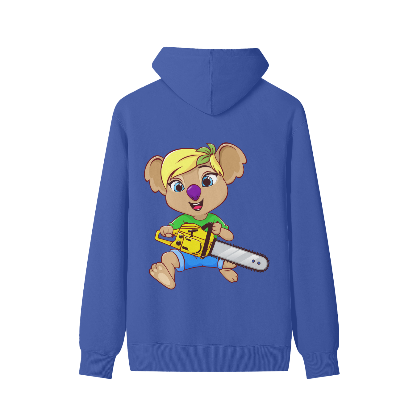Disney Style Koala Chainsaw Classic Klein Blue Hoodie