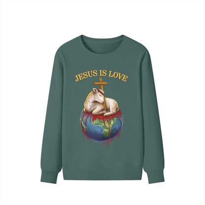 Jesus Is Love Classic Forest Green Sweatshirt