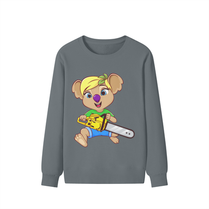Disney Style Koala Chainsaw Classic Dark Grey Sweatshirt