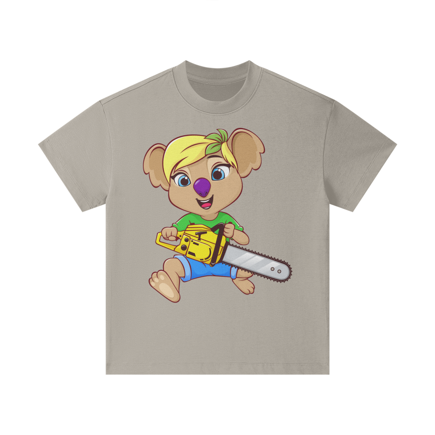 Disney Style Koala Chainsaw Classic Taupe Kids' Tee