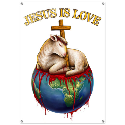 Jesus Is Love Premium Luxury Acrylic Glass Print