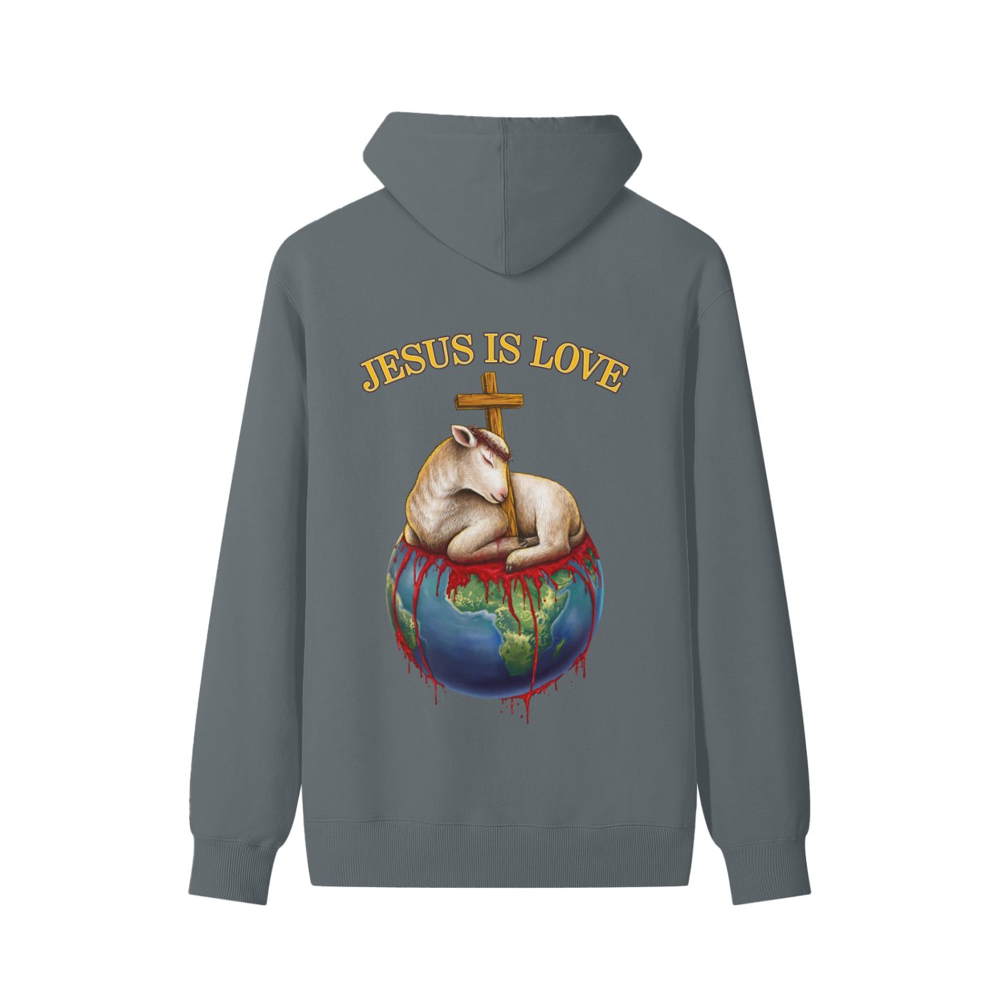 Jesus Is Love Classic Dark Grey Hoodie