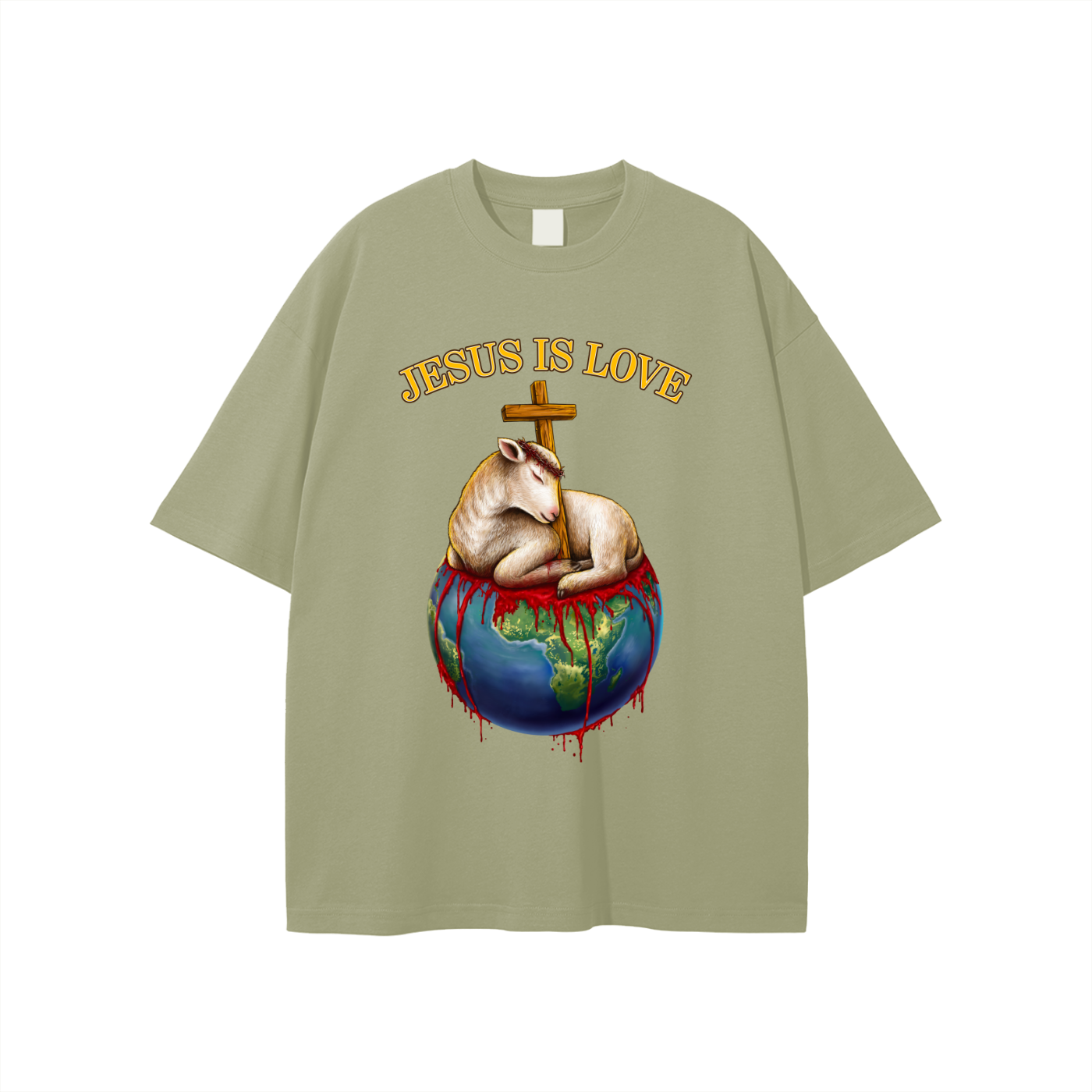Jesus Is Love Classic Dusty Olive Tee