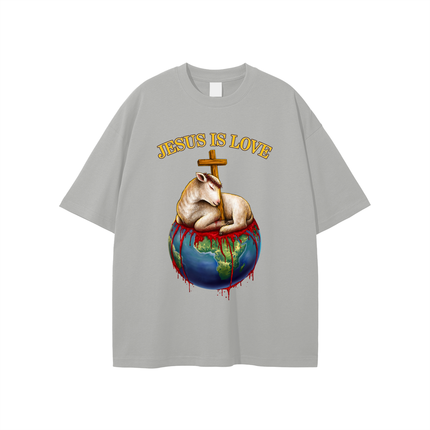 Jesus Is Love Classic Light Grey Tee