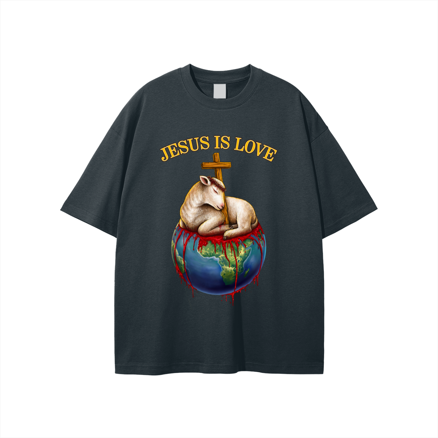 Jesus Is Love Classic Dark Slate Grey Tee