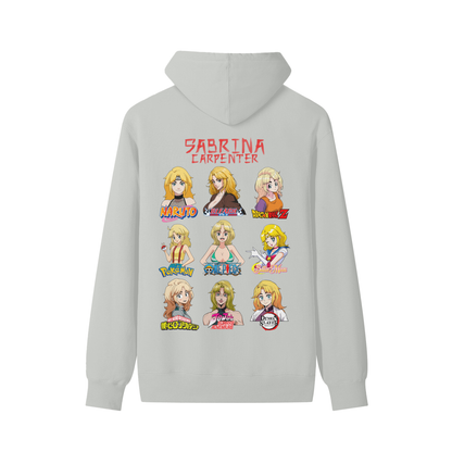 Sabrina Carpenter Anime Art Styles Sage Grey Classic Hoodie, Naruto, Bleach, Dragonball Z, Pokémon, One Piece, Sailor Moon, My Hero Academia, Jojo's Bizarre Adventure, Demon Slayer