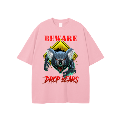 Beware Drop Bear Classic Pink Tee