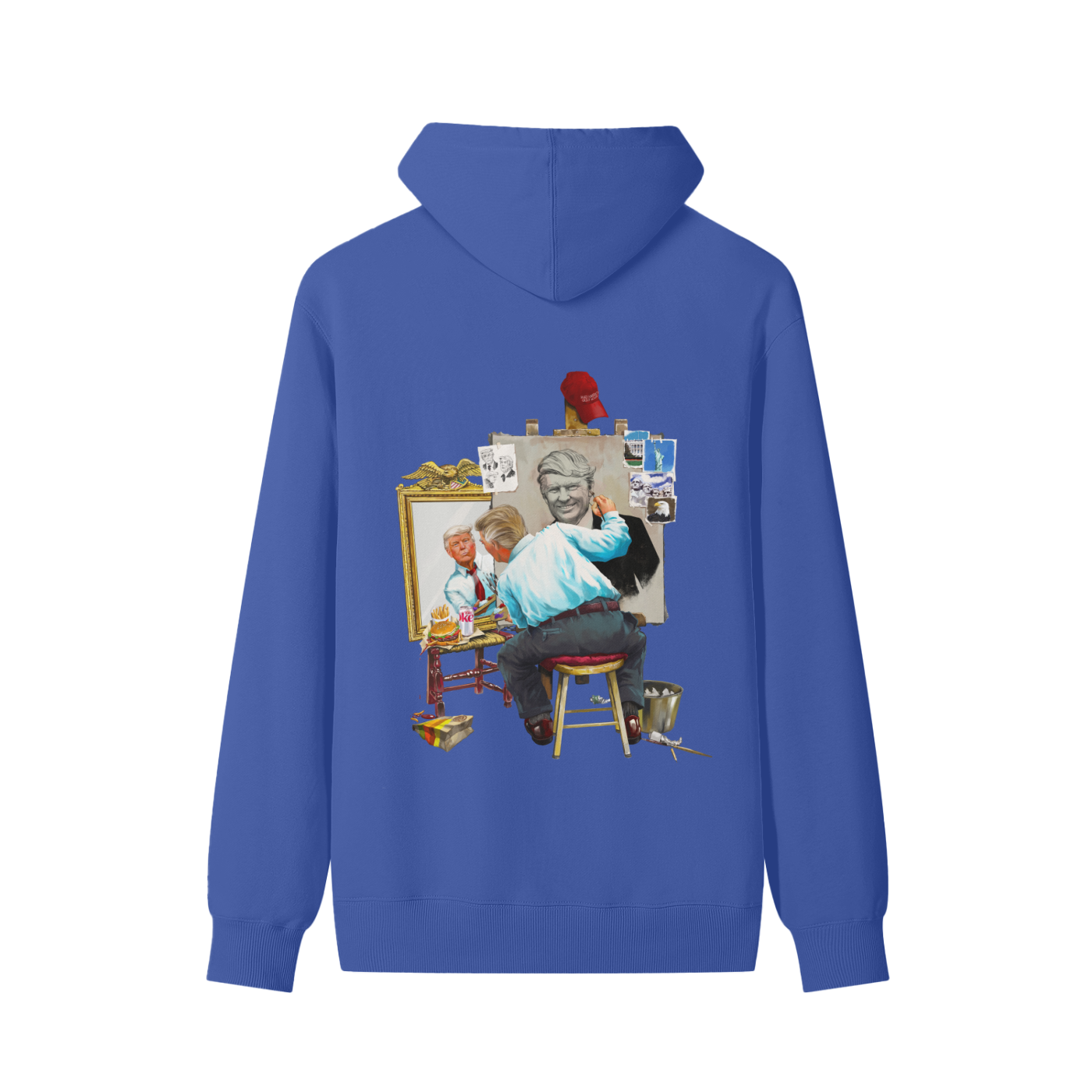 Donald Trump Triple Self Portrait Classic Klein Blue Hoodie