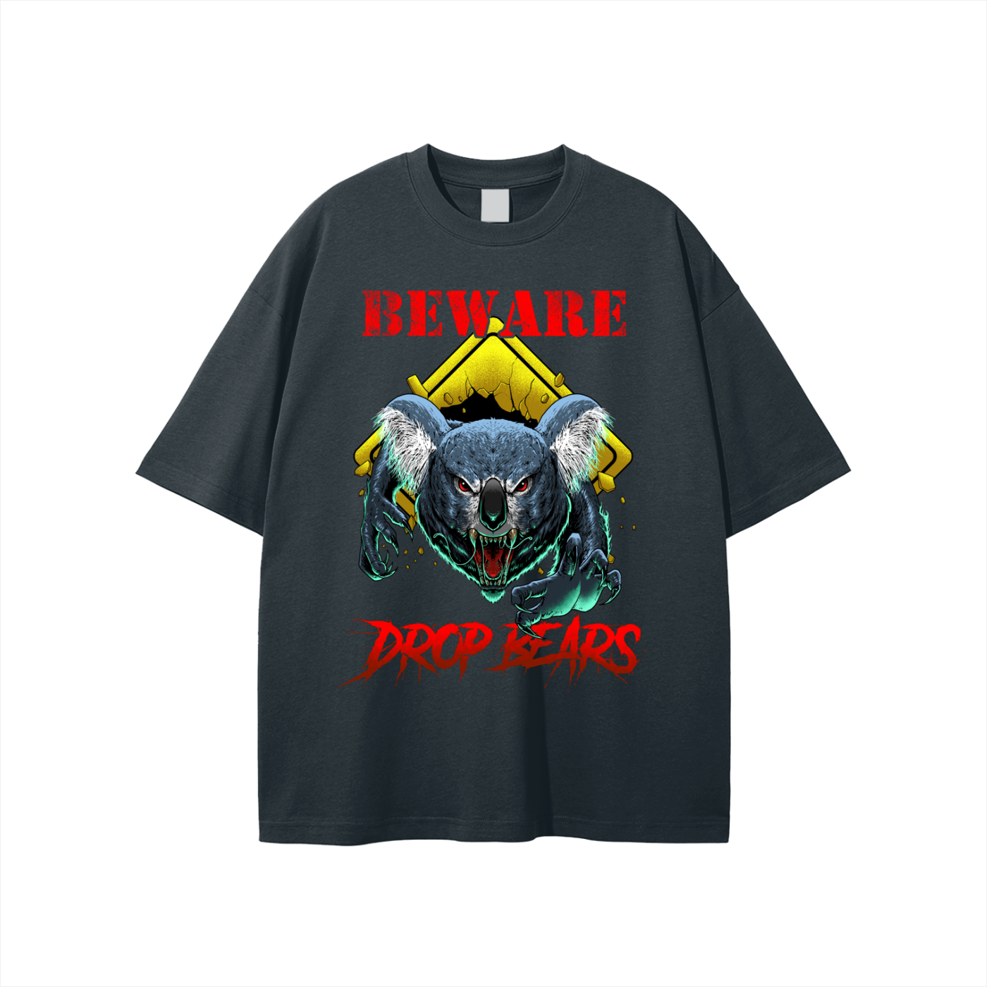 Beware Drop Bear Classic Dark Slate Grey Tee