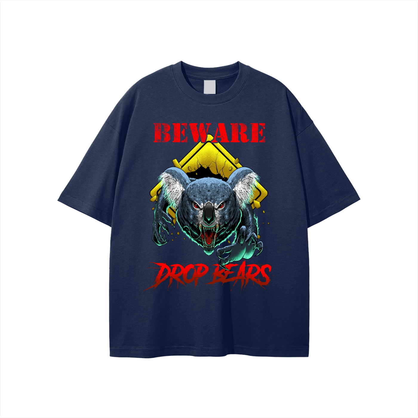 Beware Drop Bear Classic Navy Blue Tee