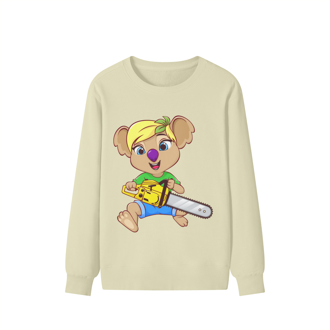 Disney Style Koala Chainsaw Classic Khaki Sweatshirt