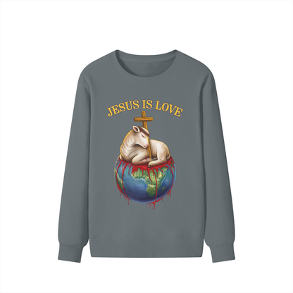 Jesus Is Love Classic Dark Grey Sweatshirt