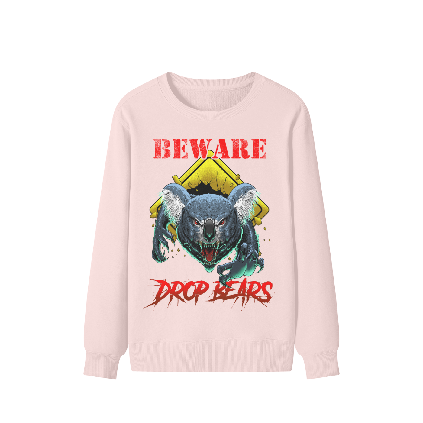 Beware Drop Bear Classic Light Pink Sweatshirt