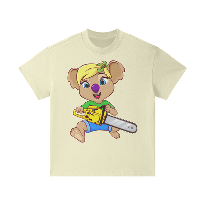 Disney Style Koala Chainsaw Classic Light Khaki Kids' Tee