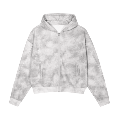 Watercolour Disney Pixar Protagonist Icons Vintage Washed Zip-Up Fleece Hoodie