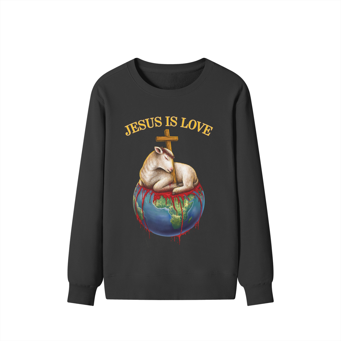 Jesus Is Love Classic Black Sweatshirt