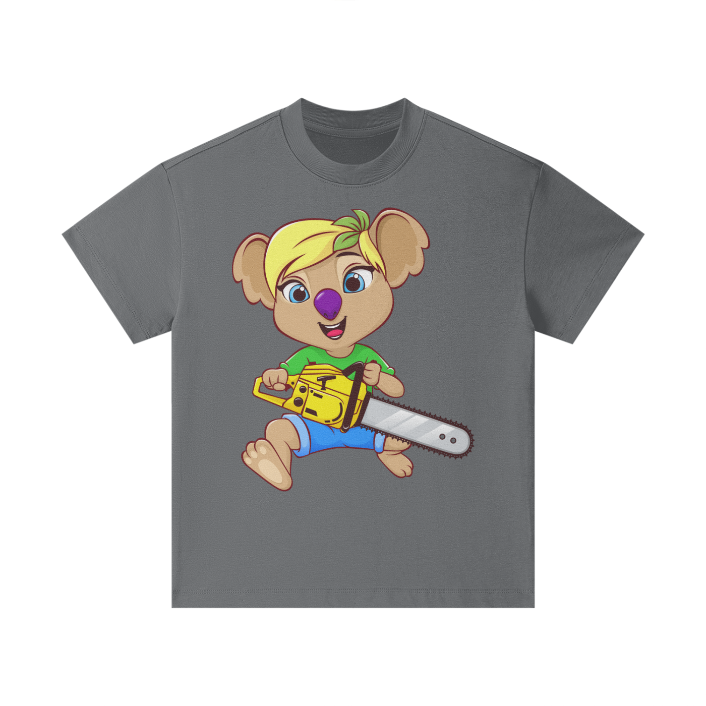 Disney Style Koala Chainsaw Classic Dark Grey Kids' Tee