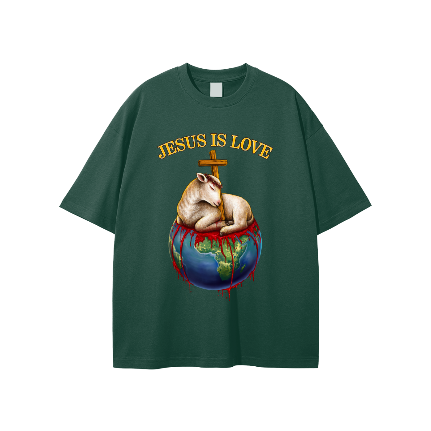Jesus Is Love Classic Forest Green Tee