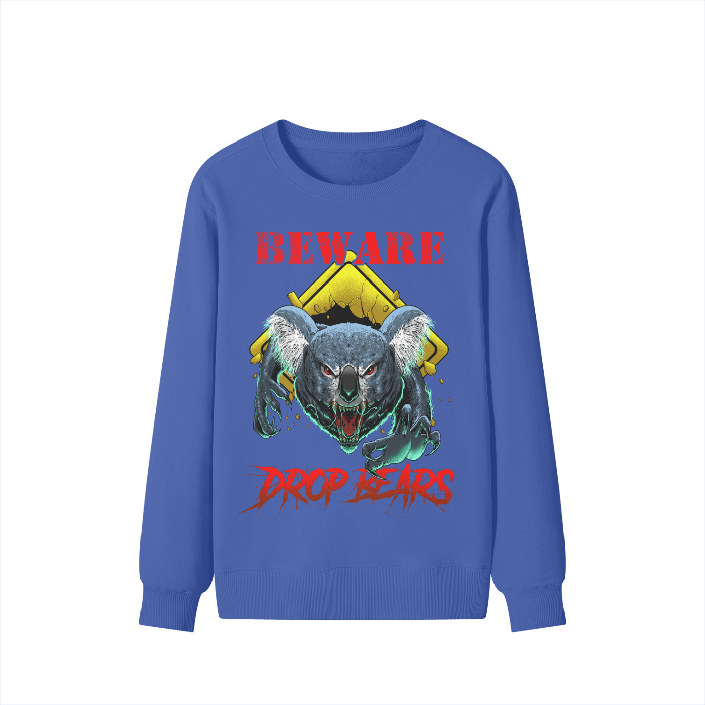 Beware Drop Bear Classic Klein Blue Sweatshirt