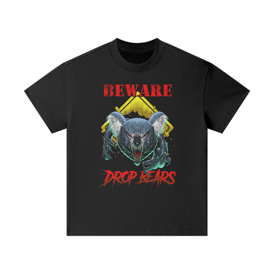 Beware Drop Bear Classic Black Kids' Tee