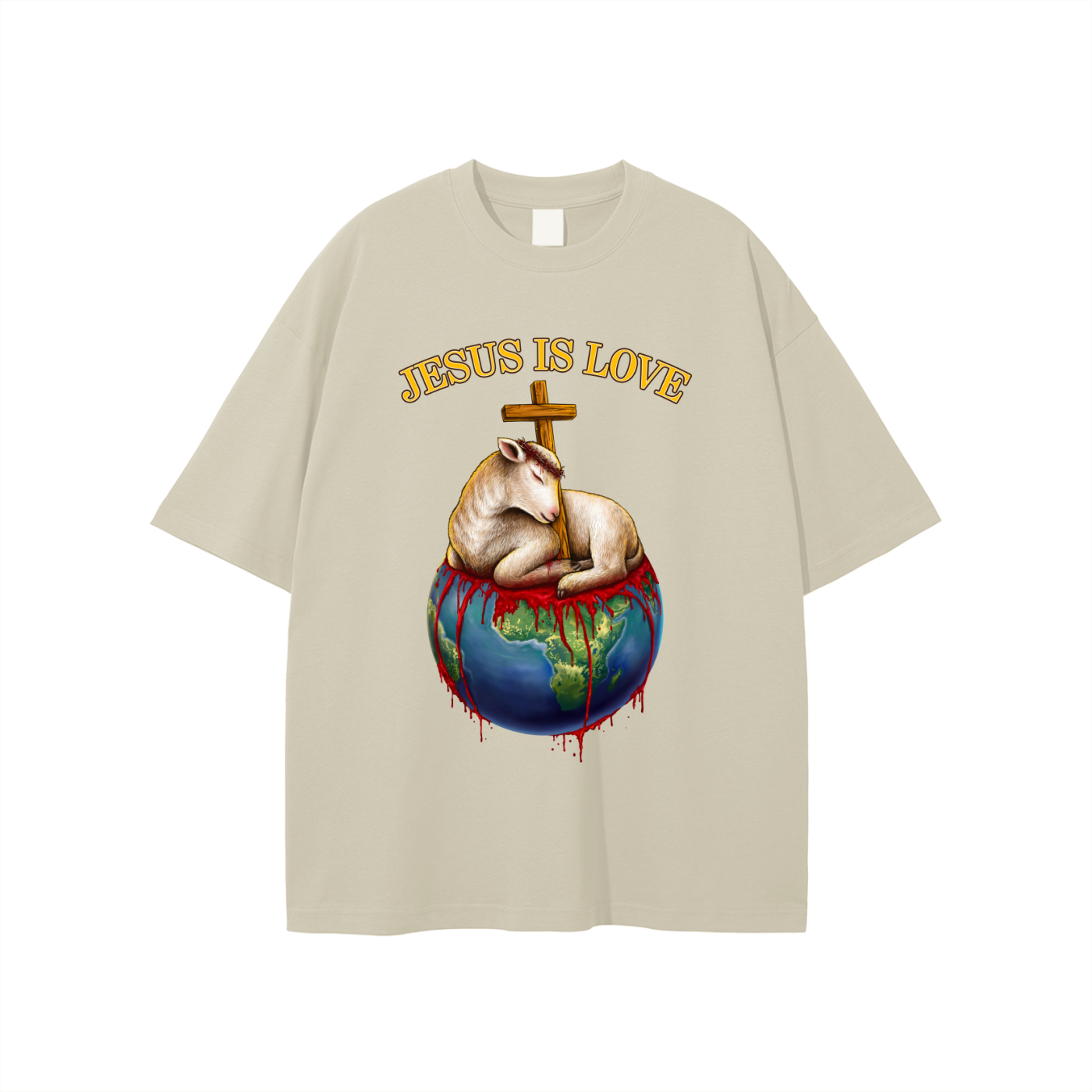 Jesus Is Love Classic Khaki Tee