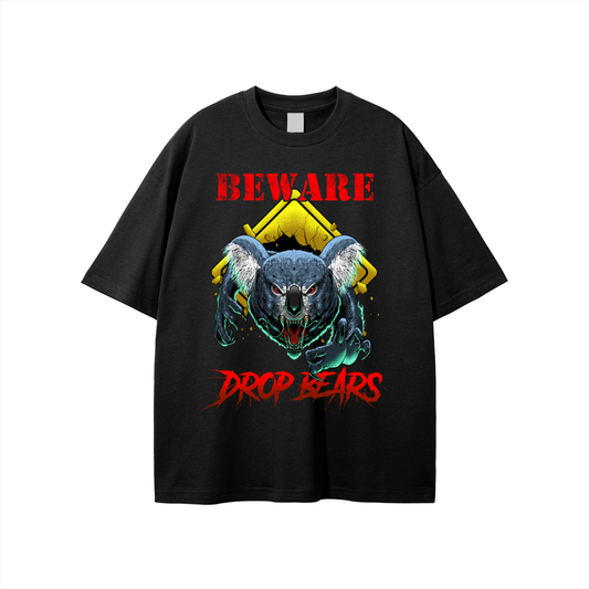 Beware Drop Bear Classic Black Tee