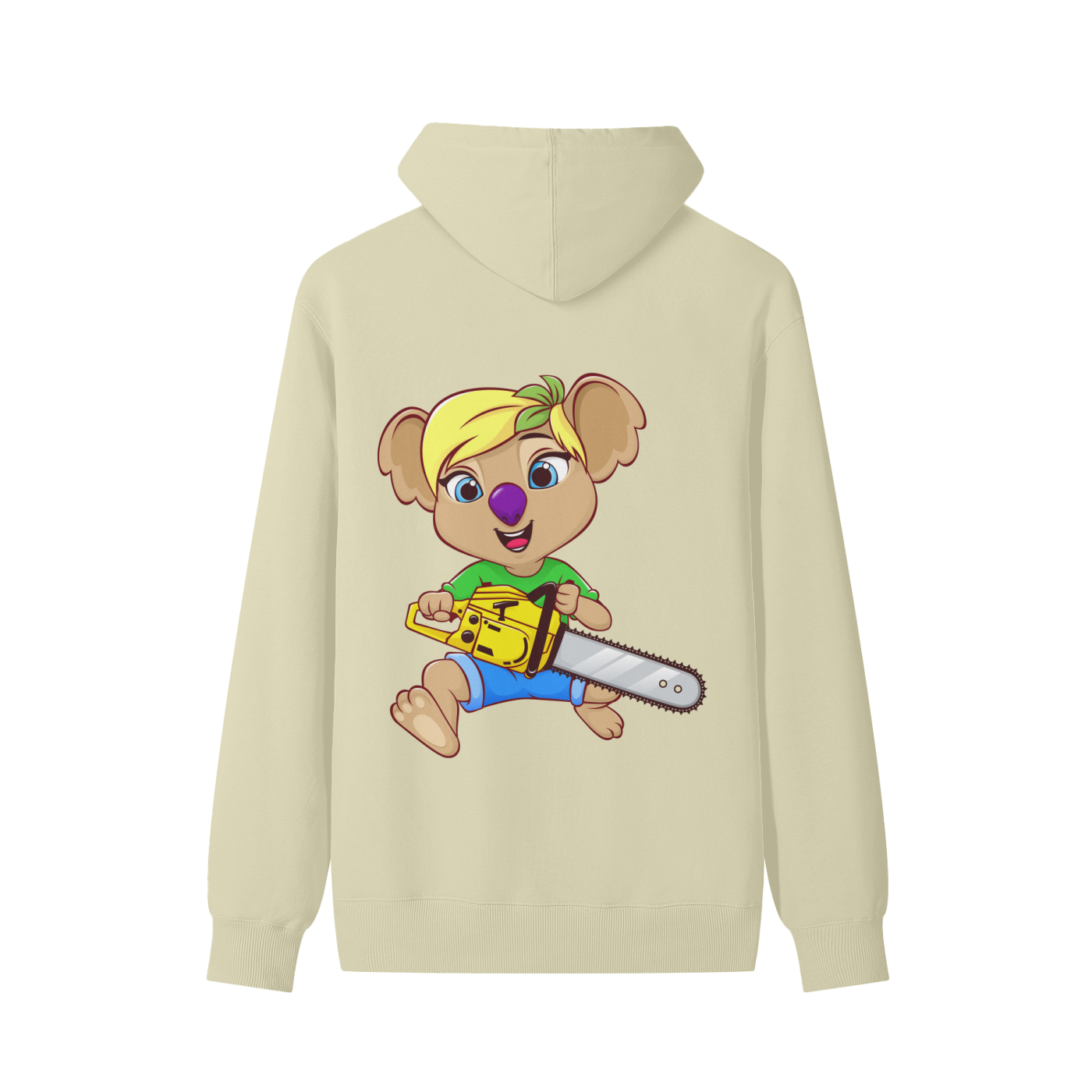 Disney Style Koala Chainsaw Classic Khaki Hoodie
