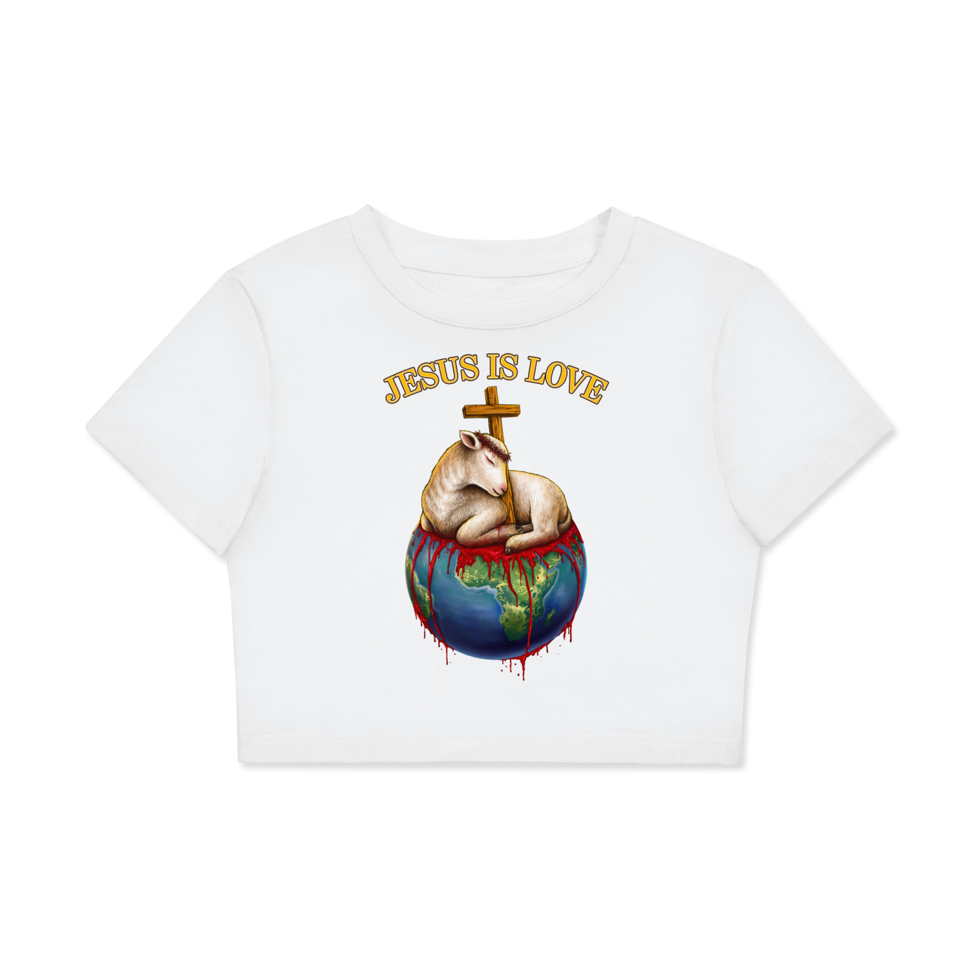 Jesus Is Love White Classic Women’s Crop Top Tee