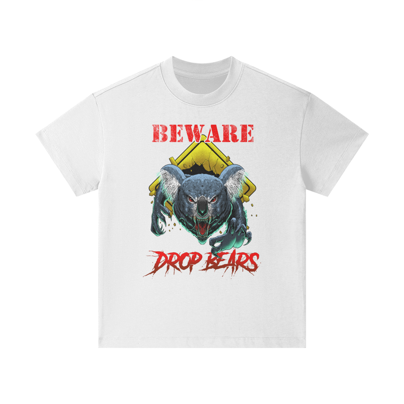 Beware Drop Bear Classic White Kids' Tee