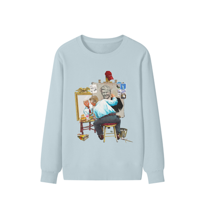 Donald Trump Triple Self Portrait Classic Pale Aqua Sweatshirt