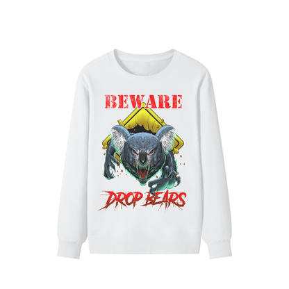 Beware Drop Bear Classic White Sweatshirt