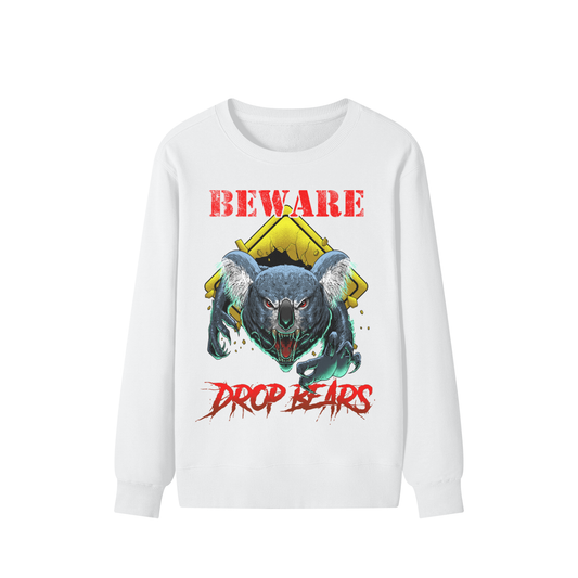 Beware Drop Bear Classic White Sweatshirt