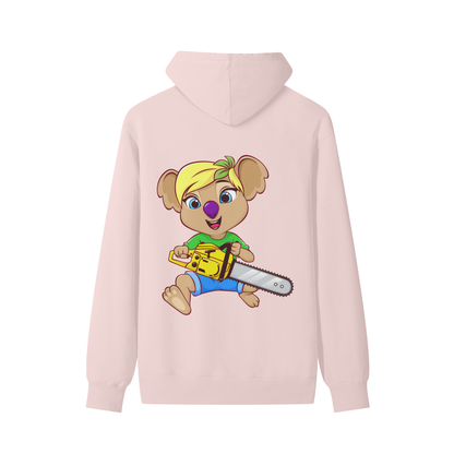 Disney Style Koala Chainsaw Classic Light Pink Hoodie