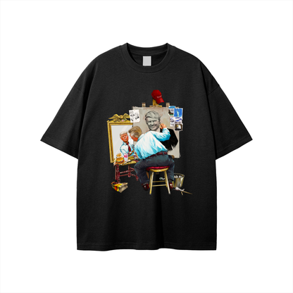 Donald Trump Triple Self Portrait Classic Black Tee