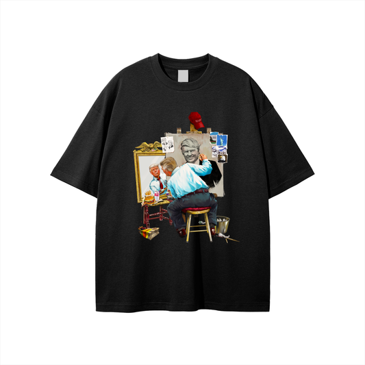 Donald Trump Triple Self Portrait Classic Black Tee