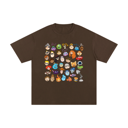 Watercolour Disney Pixar Protagonist Icons Coffee Classic Tee, Toy Story, A Bug’s Life, Monsters, Inc., Finding Nemo, The Incredibles, Cars, Ratatouille, WALL-E, Up, Brave, Inside Out, The Good Dinosaur, Coco, Onward, Soul, Luca, Turning Red, Elemental, Elio, Hoppers, Gatto