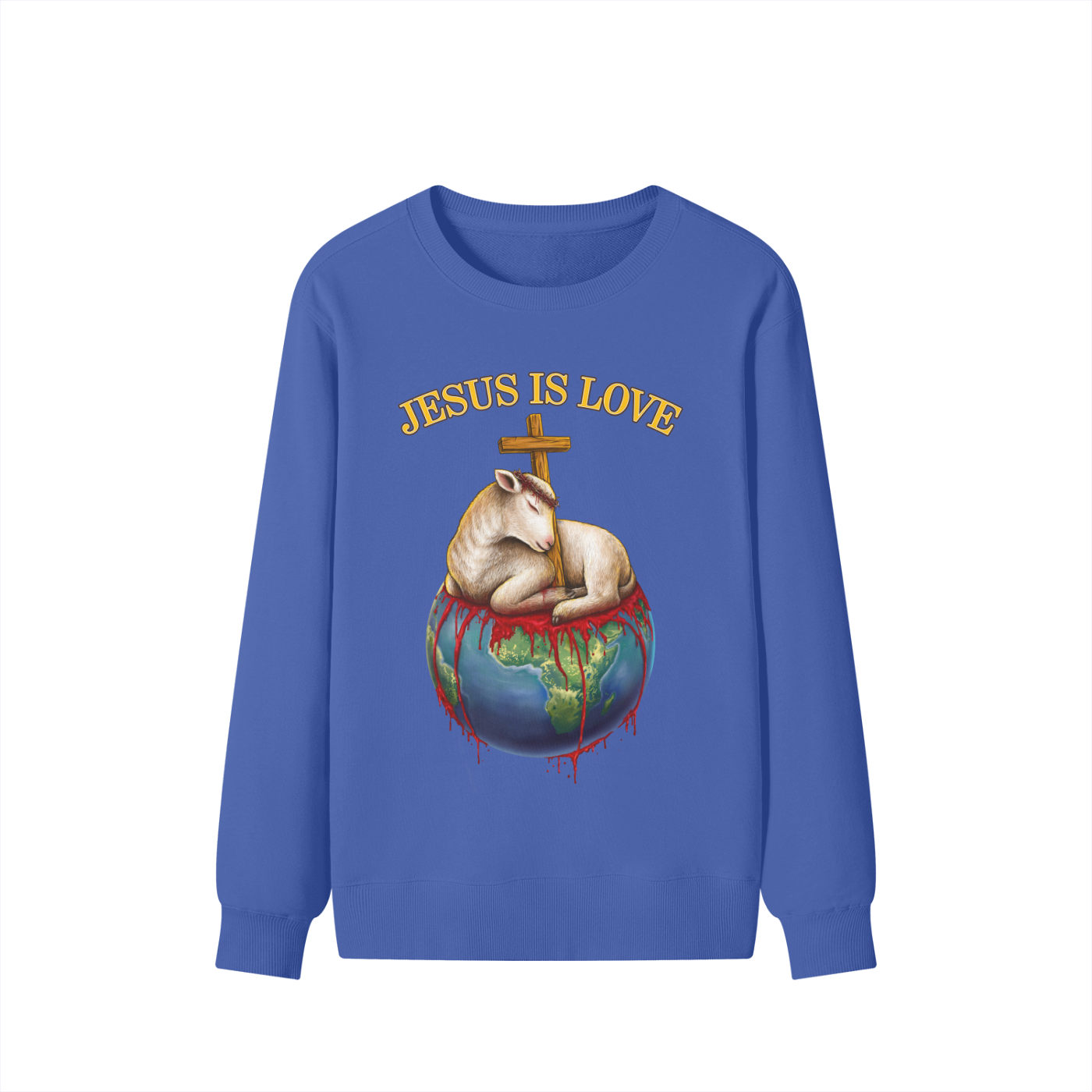 Jesus Is Love Classic Klein Blue Sweatshirt
