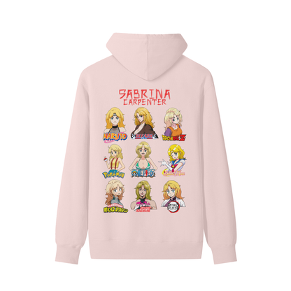Sabrina Carpenter Anime Art Styles Light Pink Classic Hoodie, Naruto, Bleach, Dragonball Z, Pokémon, One Piece, Sailor Moon, My Hero Academia, Jojo's Bizarre Adventure, Demon Slayer