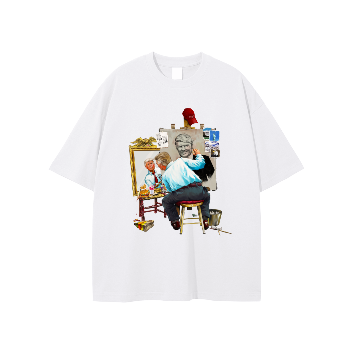 Donald Trump Triple Self Portrait Classic White Tee