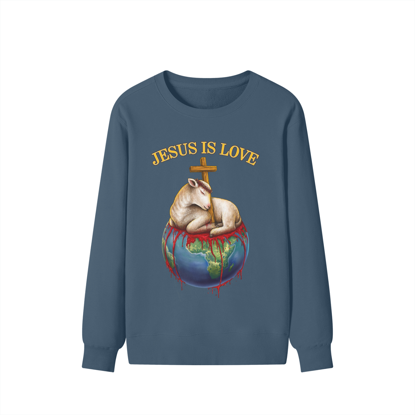 Jesus Is Love Classic Dusty Navy Sweatshirt