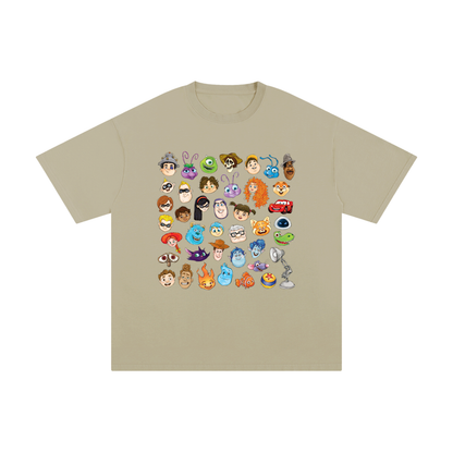 Watercolour Disney Pixar Protagonist Icons Dusty Olive Classic Tee, Toy Story, A Bug’s Life, Monsters, Inc., Finding Nemo, The Incredibles, Cars, Ratatouille, WALL-E, Up, Brave, Inside Out, The Good Dinosaur, Coco, Onward, Soul, Luca, Turning Red, Elemental, Elio, Hoppers, Gatto